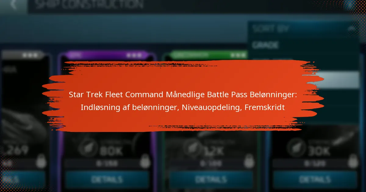 Star Trek Fleet Command Månedlige Battle Pass Belønninger: Indløsning af belønninger, Niveauopdeling, Fremskridt